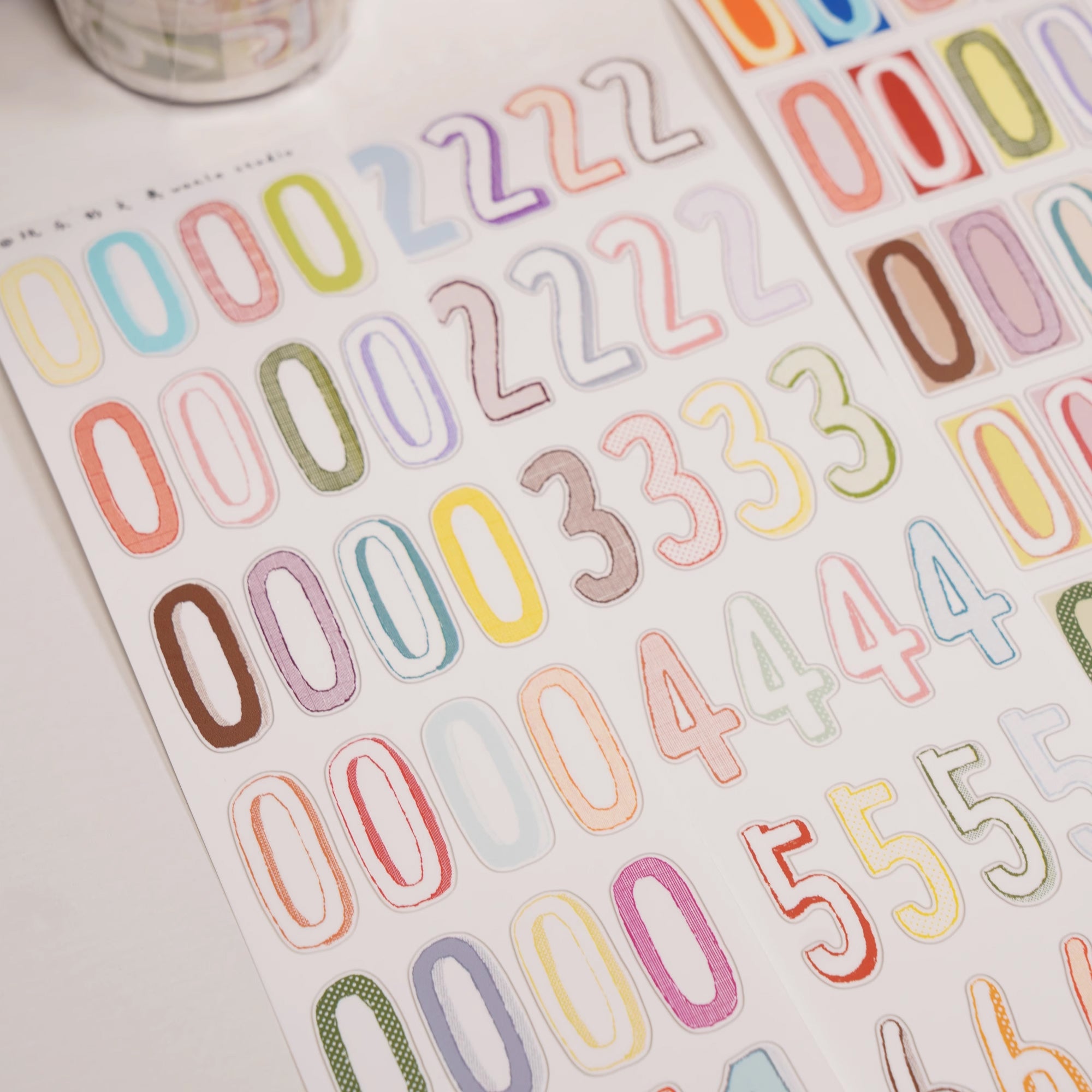 Wanle Studio Masking Tape: Long Numbers