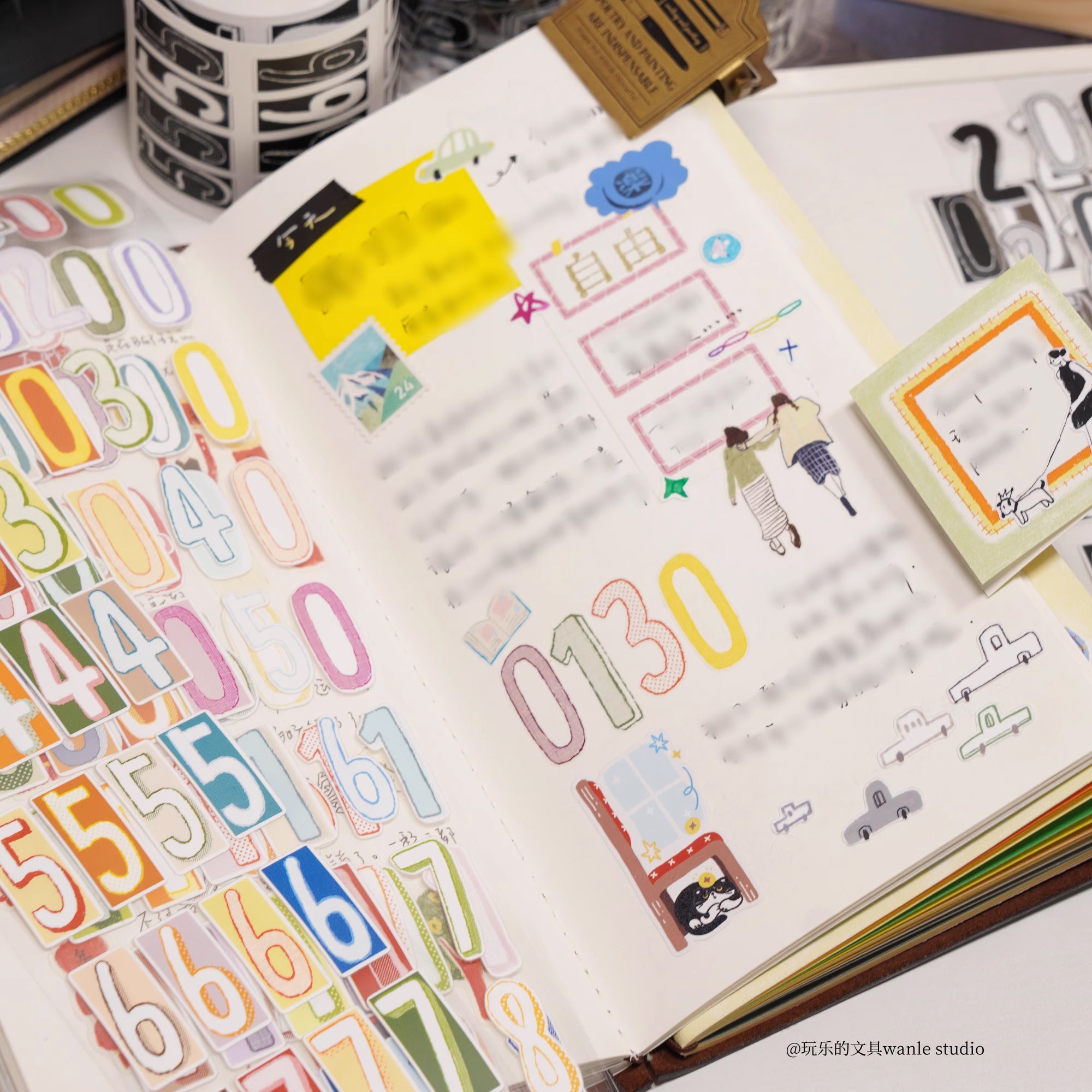 Wanle Studio Masking Tape: Long Numbers