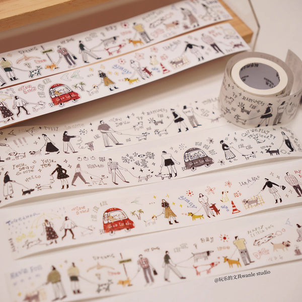 Wanle Studio Sticker Tape: Dog Walker