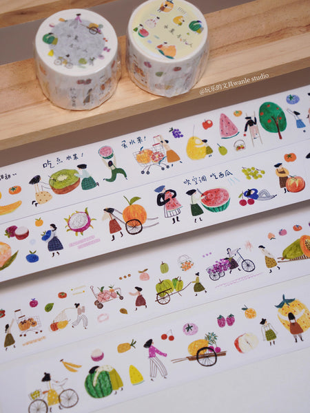 Wanle Studio Masking Tape: Fruits and Little People