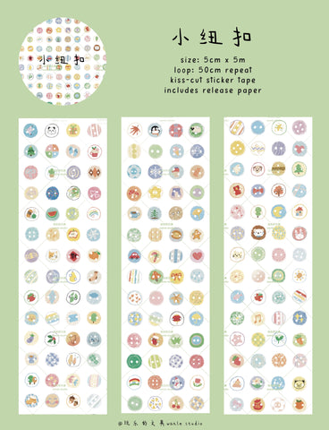 Wanle Studio Sticker Tape: Little Buttons