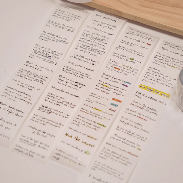 Wanle Studio Masking Tape: Motivational Phrases