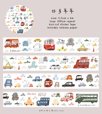 Wanle Studio Sticker Tape: Lots of Cars