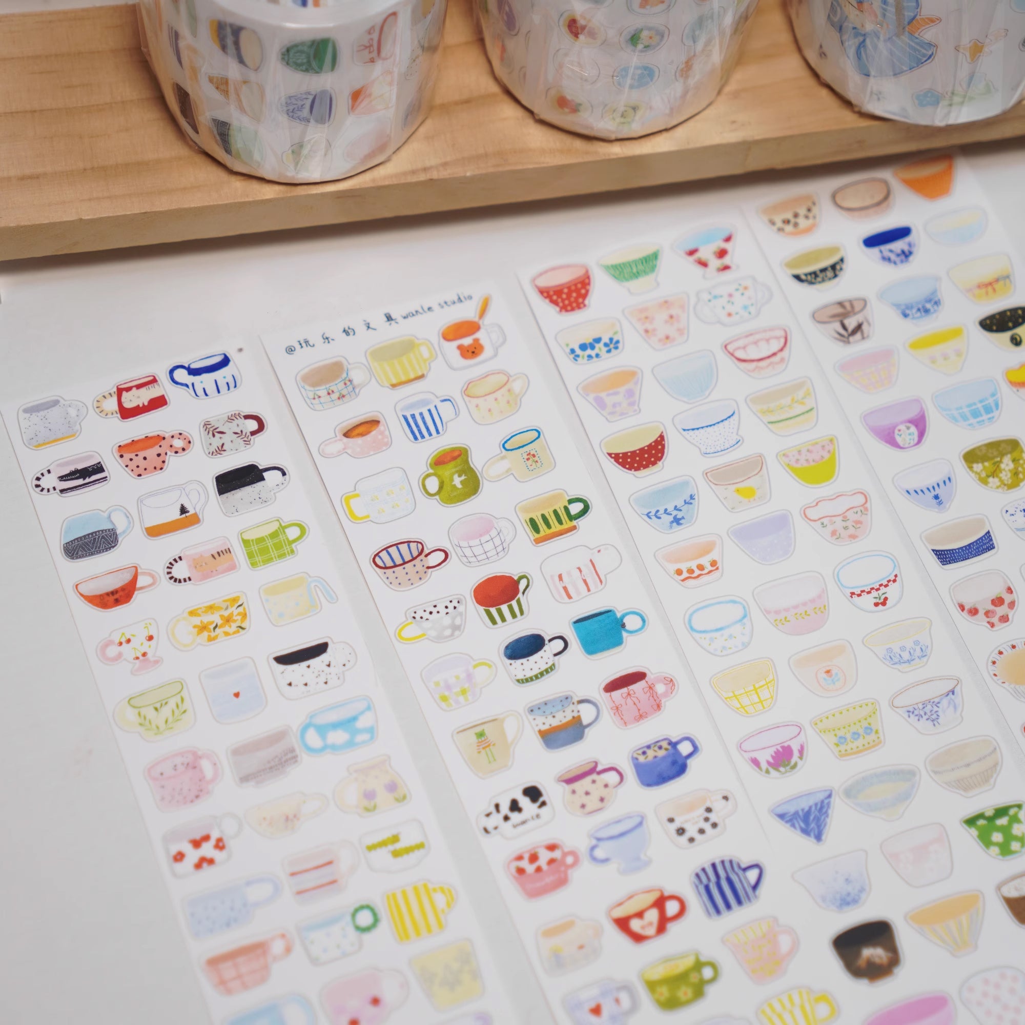 Wanle Studio Sticker Tape: One Cup One Bowl