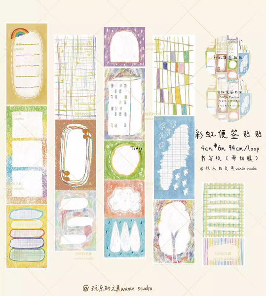 Wanle Studio Sticker Tape: Rainbow Memo