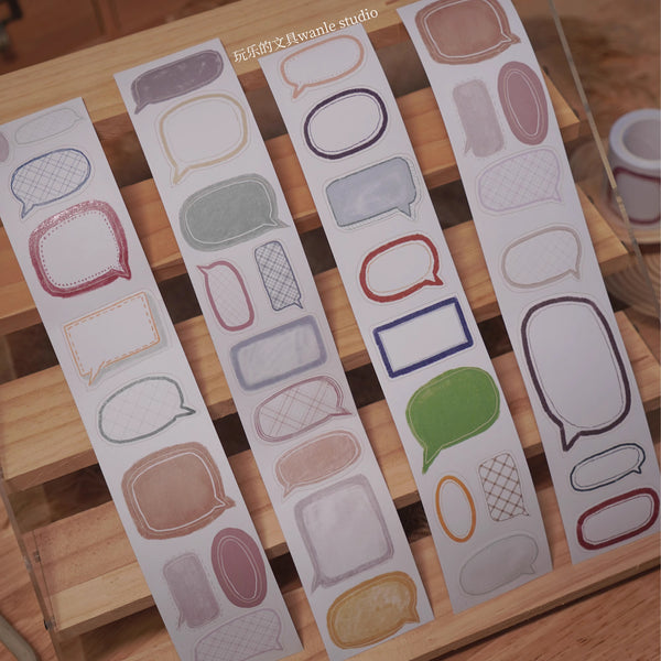 Wanle Studio Masking Tape: Rainbow Speech Bubbles