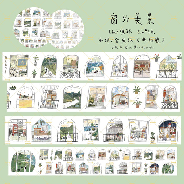 Wanle Studio Sticker Tape: Scenery Outside the Window