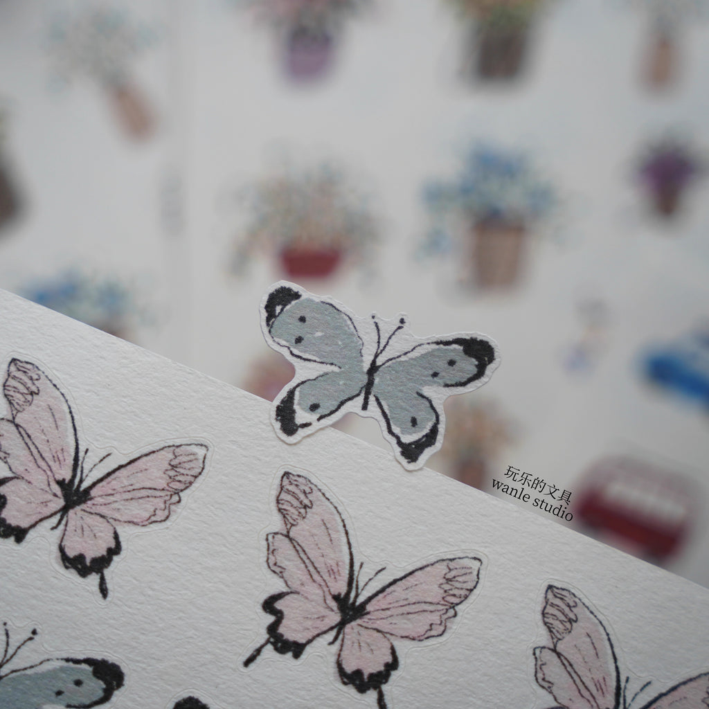 Wanle Studio Sticker Sheet: Butterfly