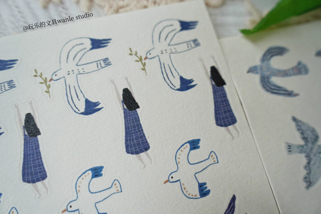 Wanle Studio Sticker Sheet: Birds