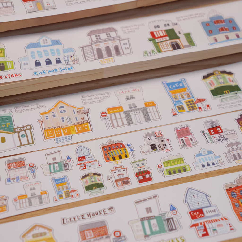 Wanle Studio Sticker Tape: Buildings Big and Small – Papergame