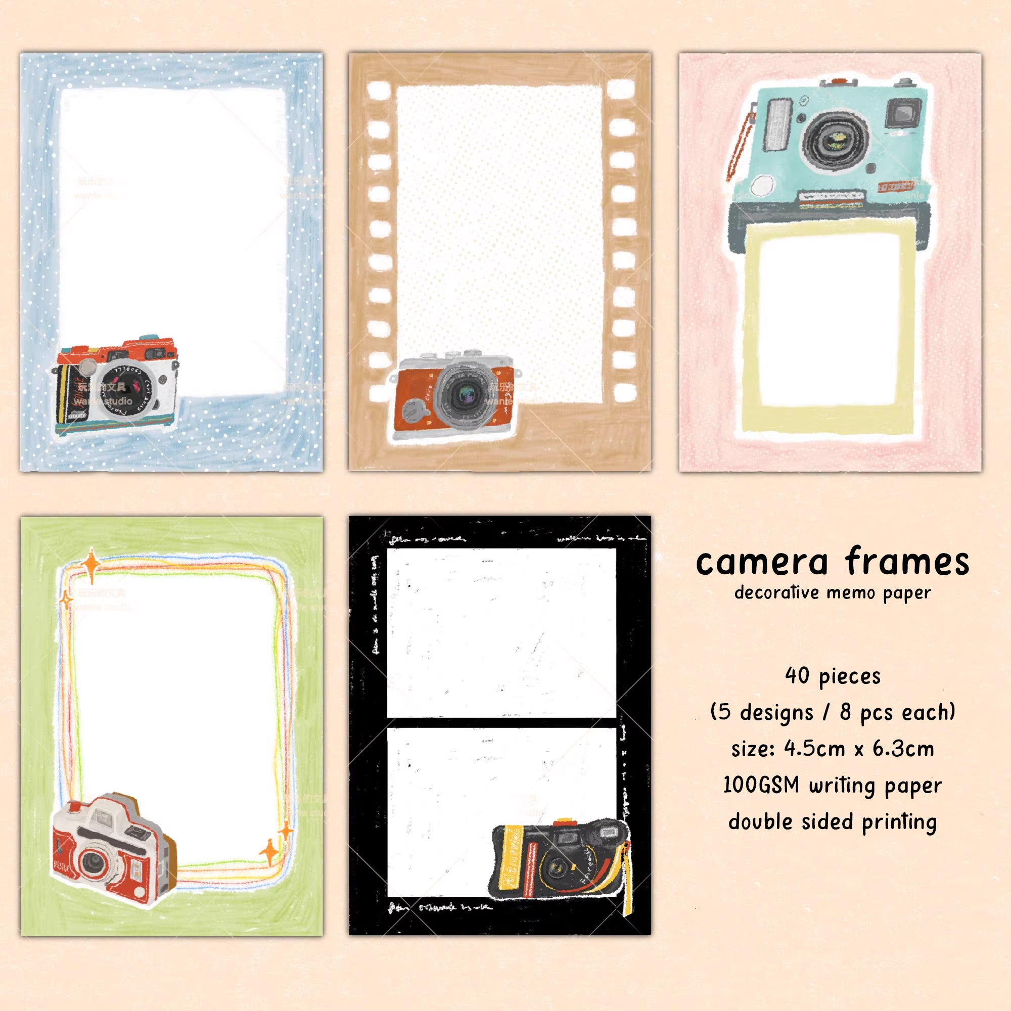 Wanle Studio Memo Paper: Camera Frames