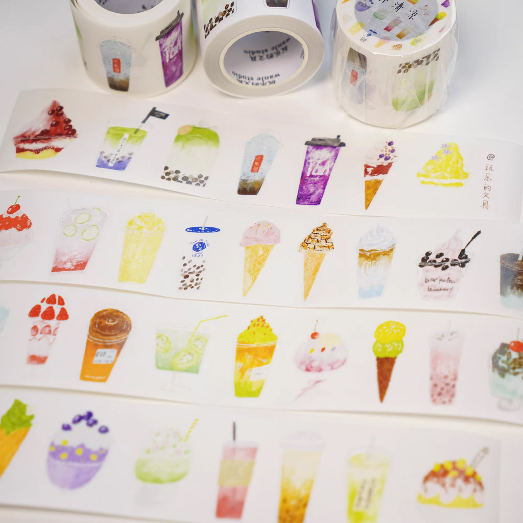 Wanle Studio Sticker Tape: Cold Drinks – Papergame