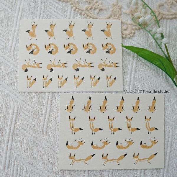 Wanle Studio Sticker Sheet: Fox