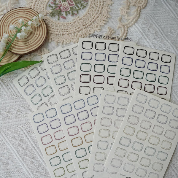 Wanle Studio Sticker Sheet: Rectangular Frames