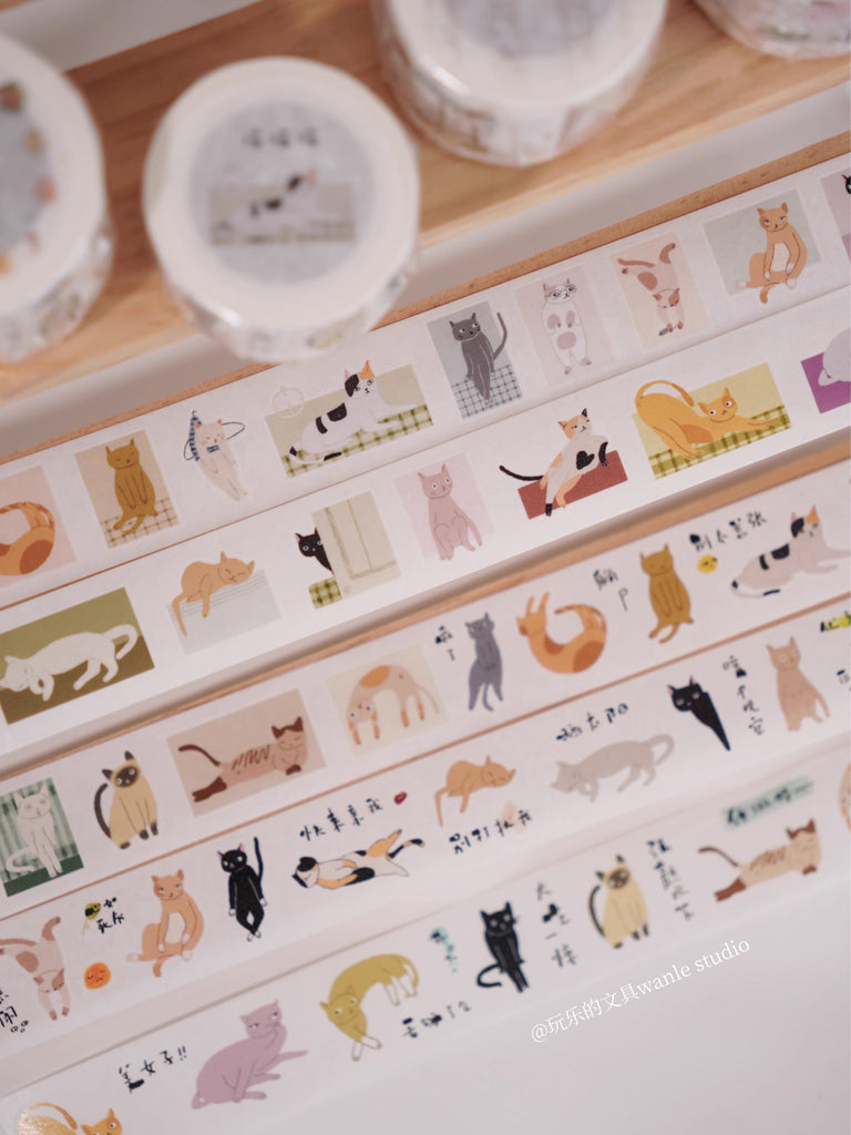 Wanle Studio Masking Tape: Meow Meow Meow