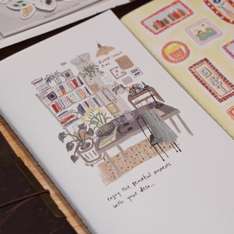 Wanle Studio Traveler's Notebook Insert: On My Desk
