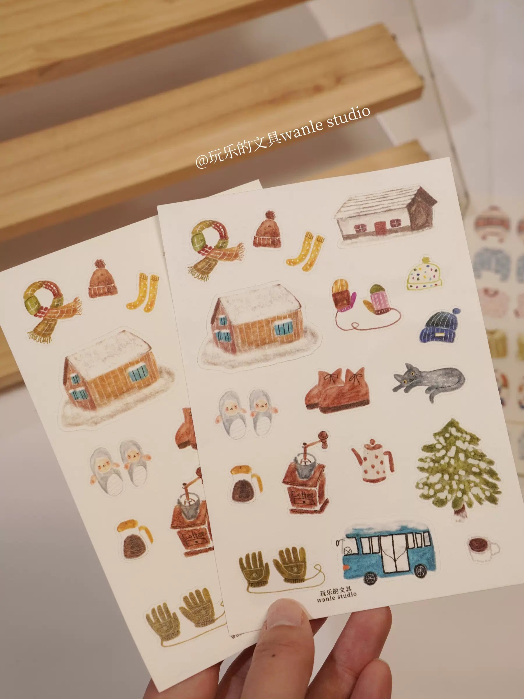 Wanle Studio Sticker Sheet: Winter Objects