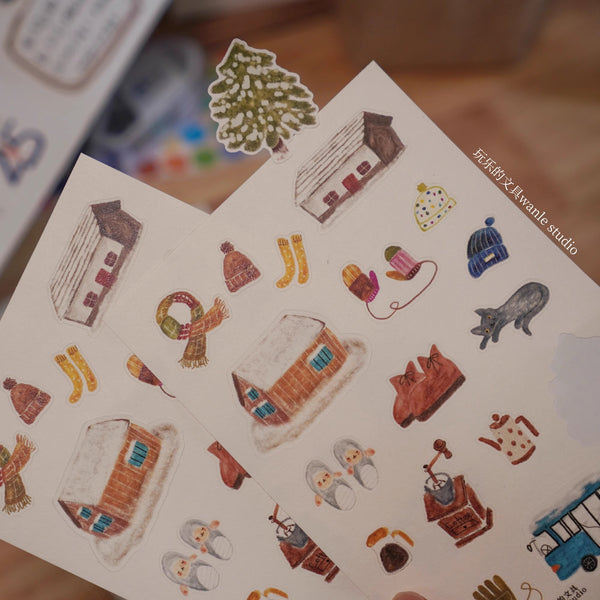 Wanle Studio Sticker Sheet: Winter Objects