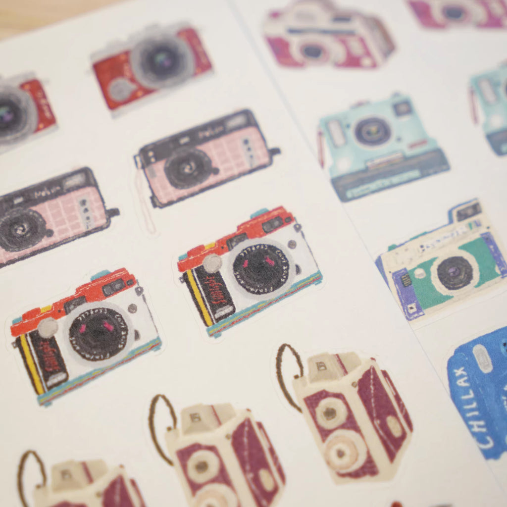 Wanle Studio Sticker Sheet: Vintage Cameras – Papergame