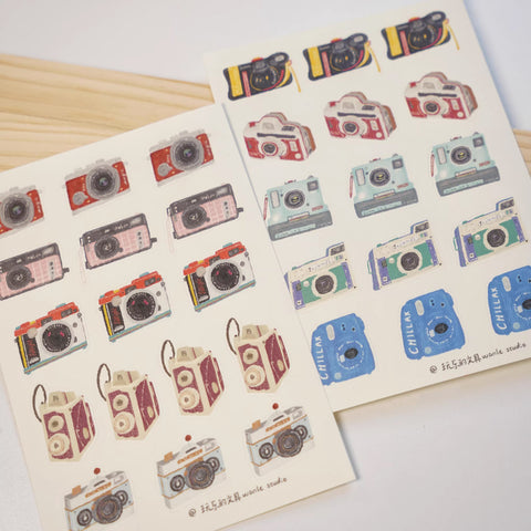 Wanle Studio Sticker Sheet: Vintage Cameras