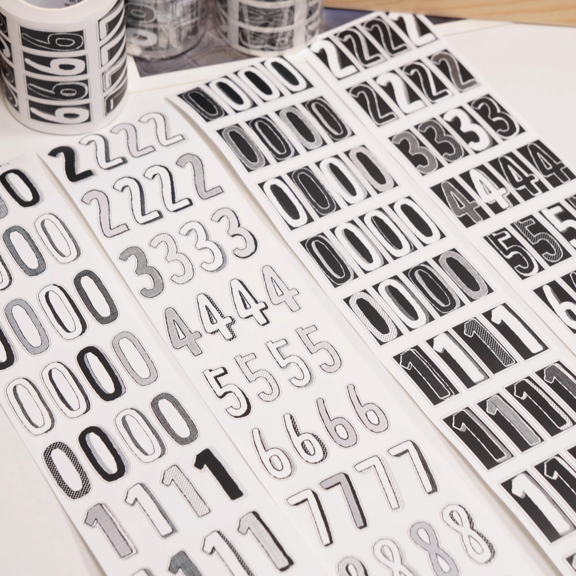 Wanle Studio Masking Tape: Long Numbers