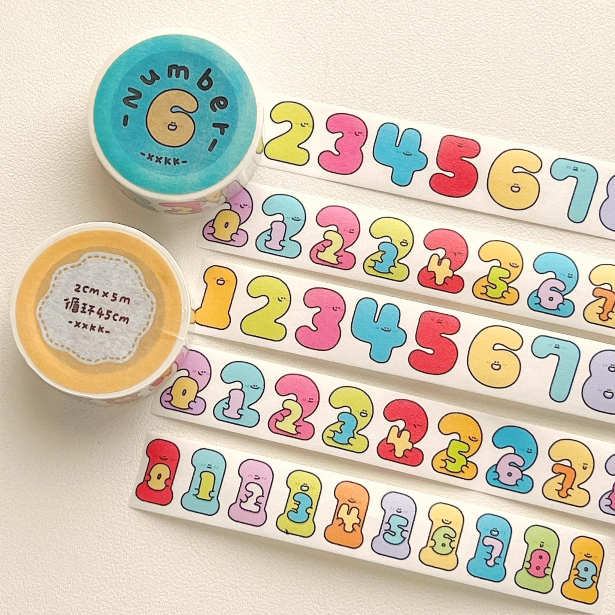 XXKK Studio Washi Tape: Number