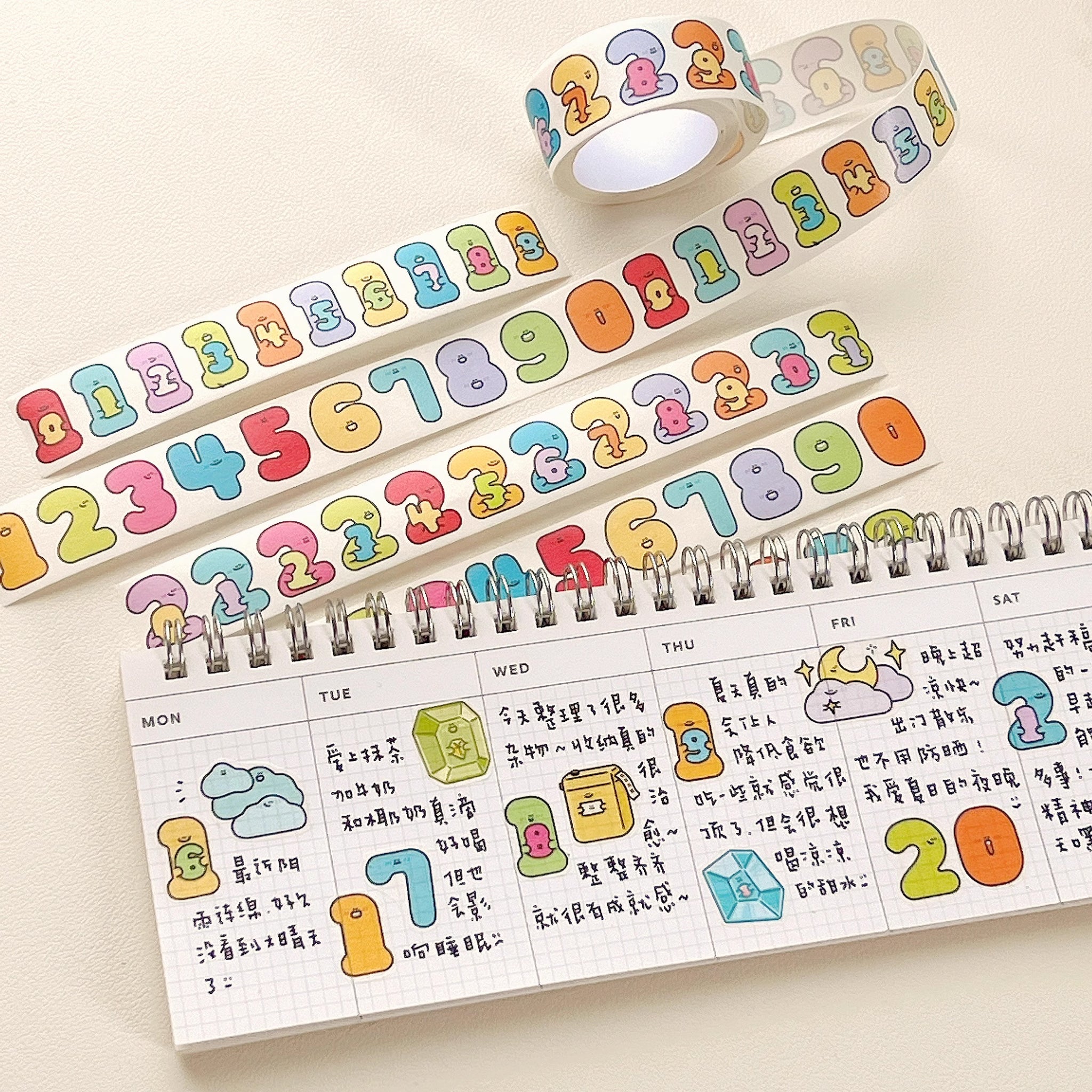 XXKK Studio Washi Tape: Number