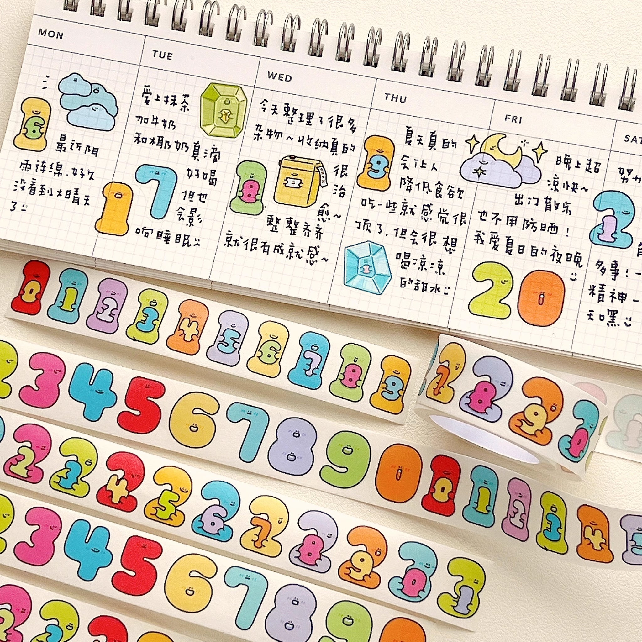 XXKK Studio Washi Tape: Number
