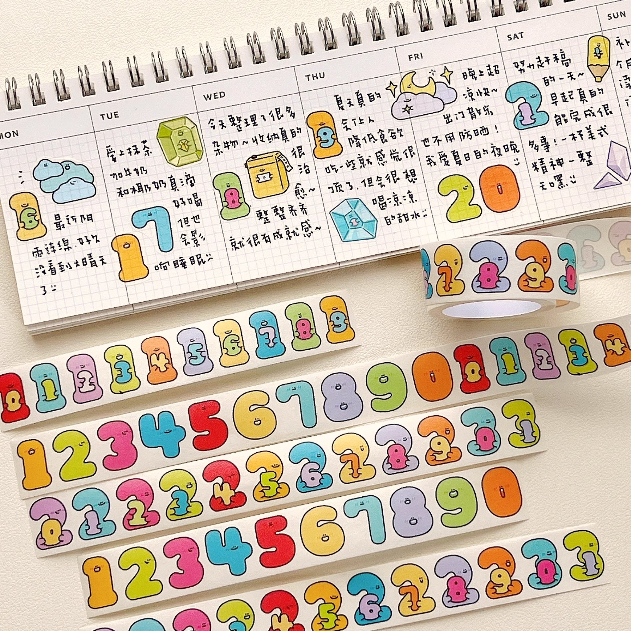 XXKK Studio Washi Tape: Number