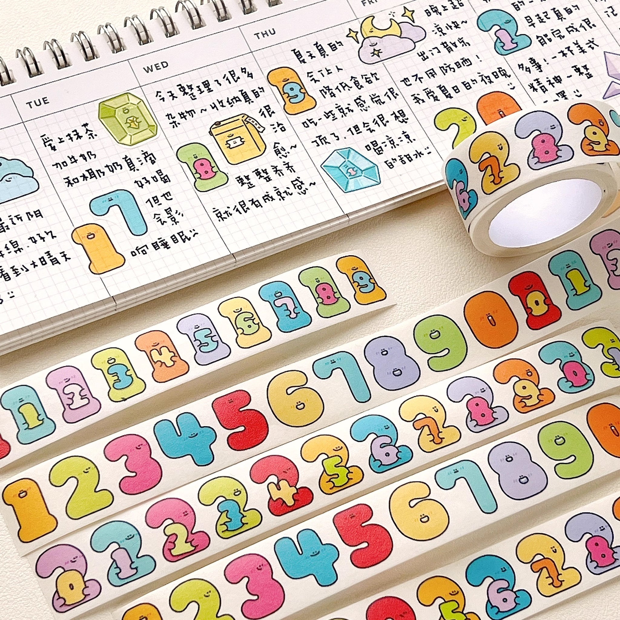 XXKK Studio Washi Tape: Number