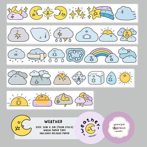 XXKK Studio Washi Tape: Weather