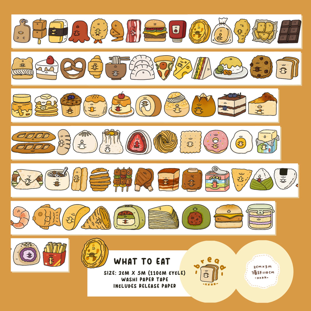 XXKK Studio Washi Tape: Food and Drinks 1