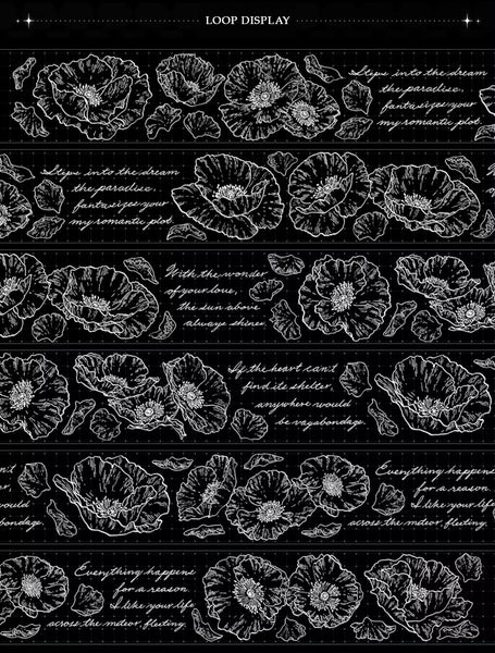 Kuma Tape Sample: A Poem of Poppies