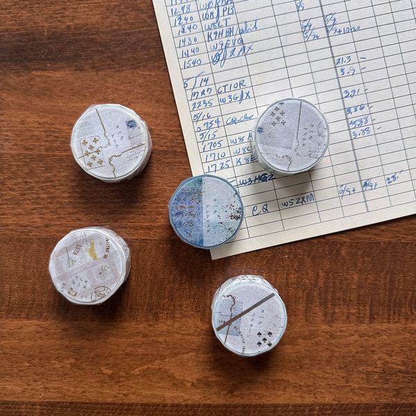 Yohaku Foil Stamped Masking Tapes: YH-001 - YH-005