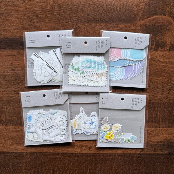 Yohaku Flake Seal Stickers: F-016 to F-021