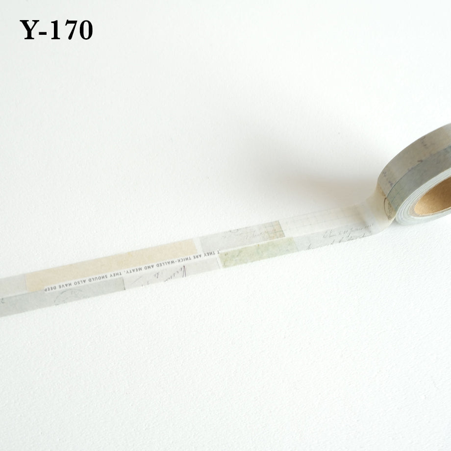 Yohaku Masking Tapes: Y-163 - Y-170