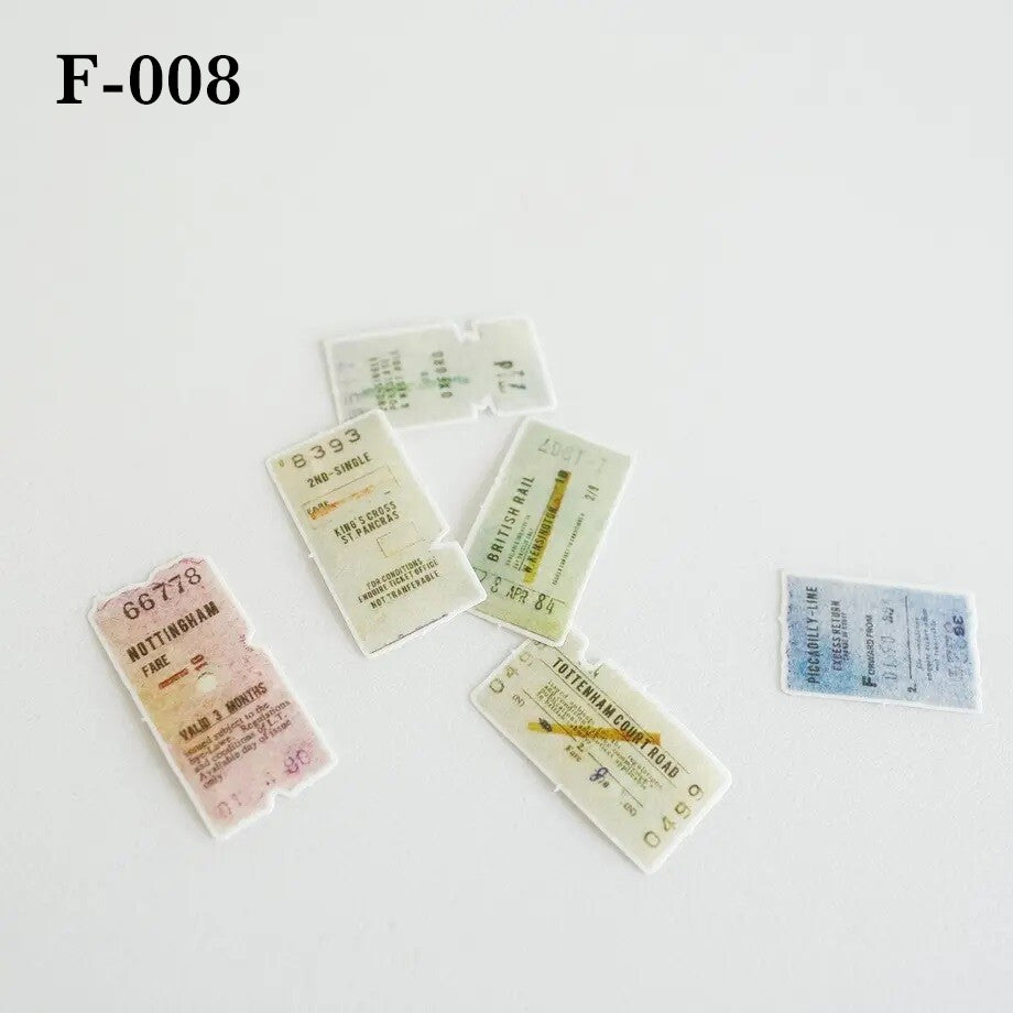 Yohaku Flake Seal Stickers: F-002 to F-014