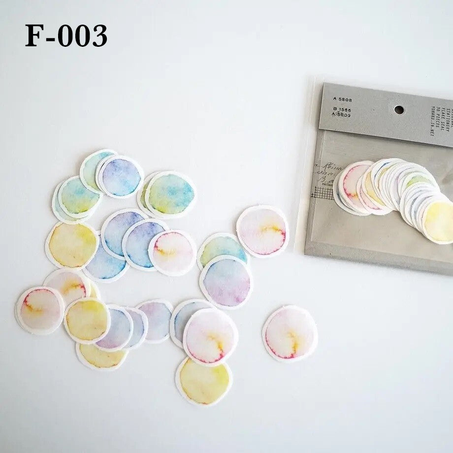 Yohaku Flake Seal Stickers: F-002 to F-014