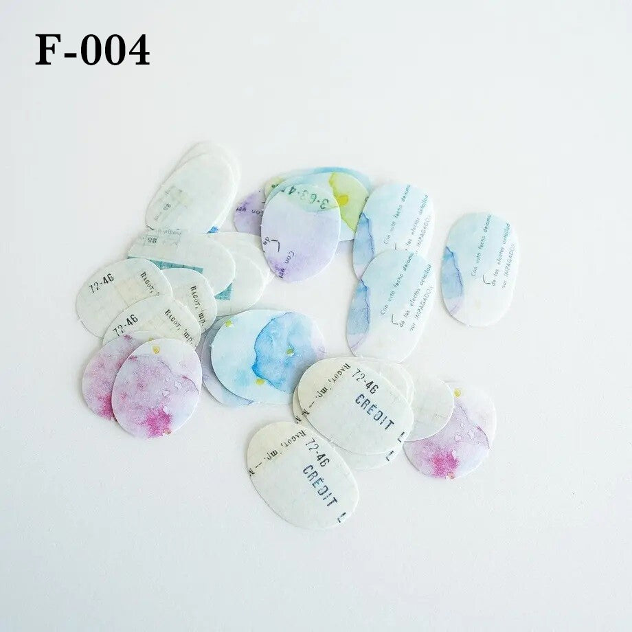 Yohaku Flake Seal Stickers: F-002 to F-014