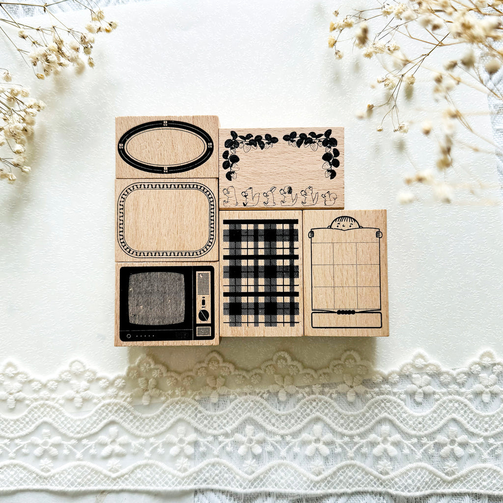 Yowoo Studio Rubber Stamp: Retro Frames