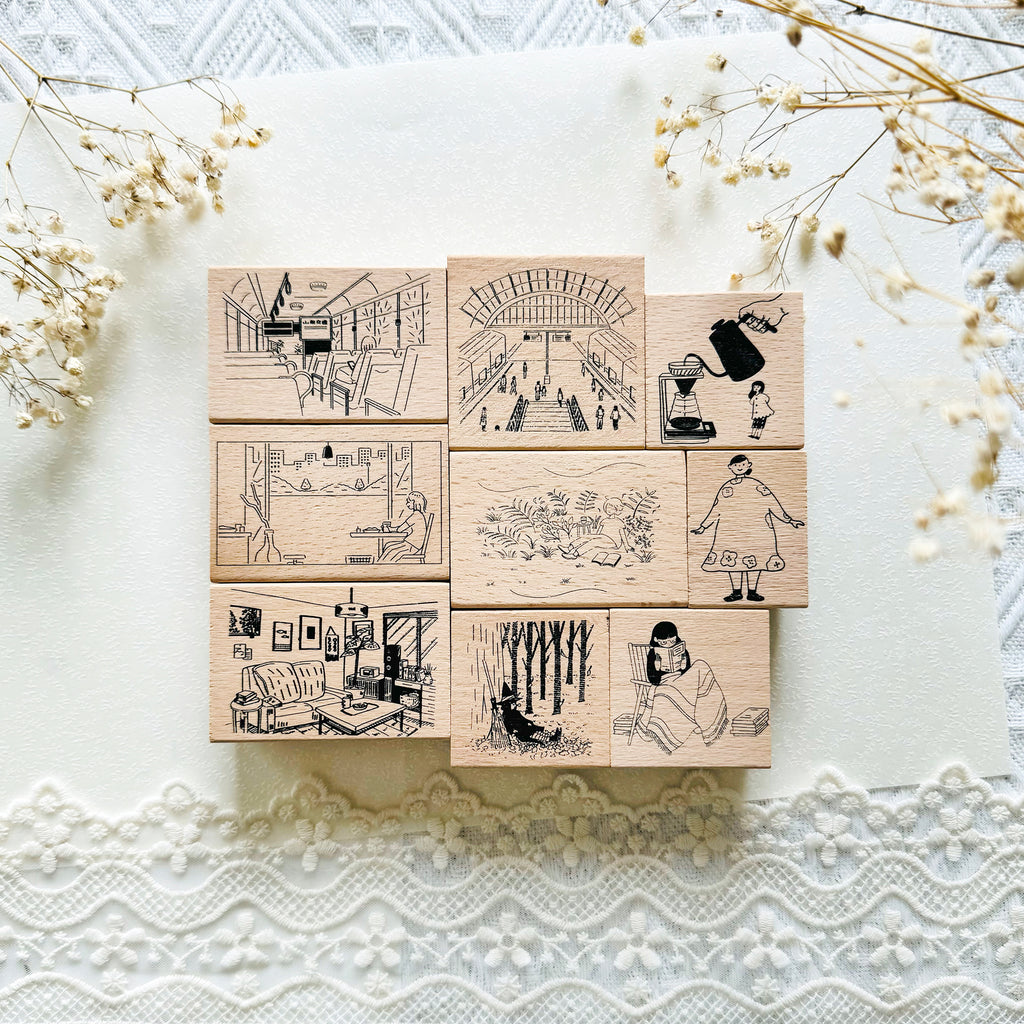 Yowoo Studio Rubber Stamp: Simple Life