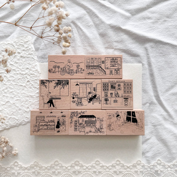 Yowoo Studio Rubber Stamp: Cozy Places 2