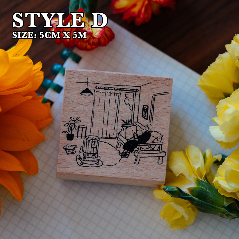 Yowoo Studio Rubber Stamp: Cozy Places 2