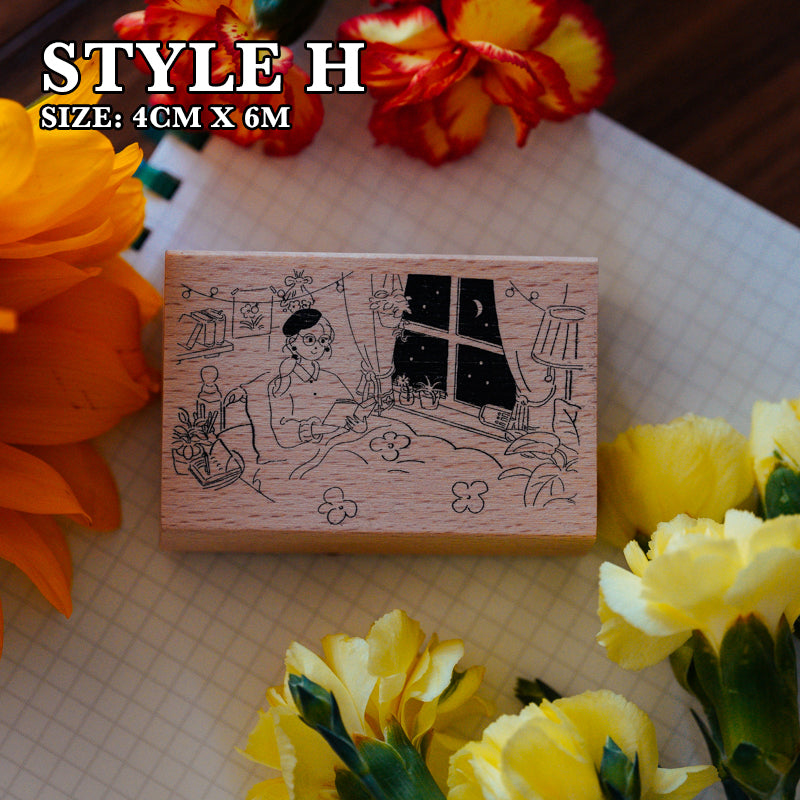 Yowoo Studio Rubber Stamp: Cozy Places 2