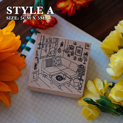 Yowoo Studio Rubber Stamp: Home Sweet Home