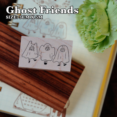 Yowoo Studio Rubber Stamp: Ghost Friends & Bring a Pencil