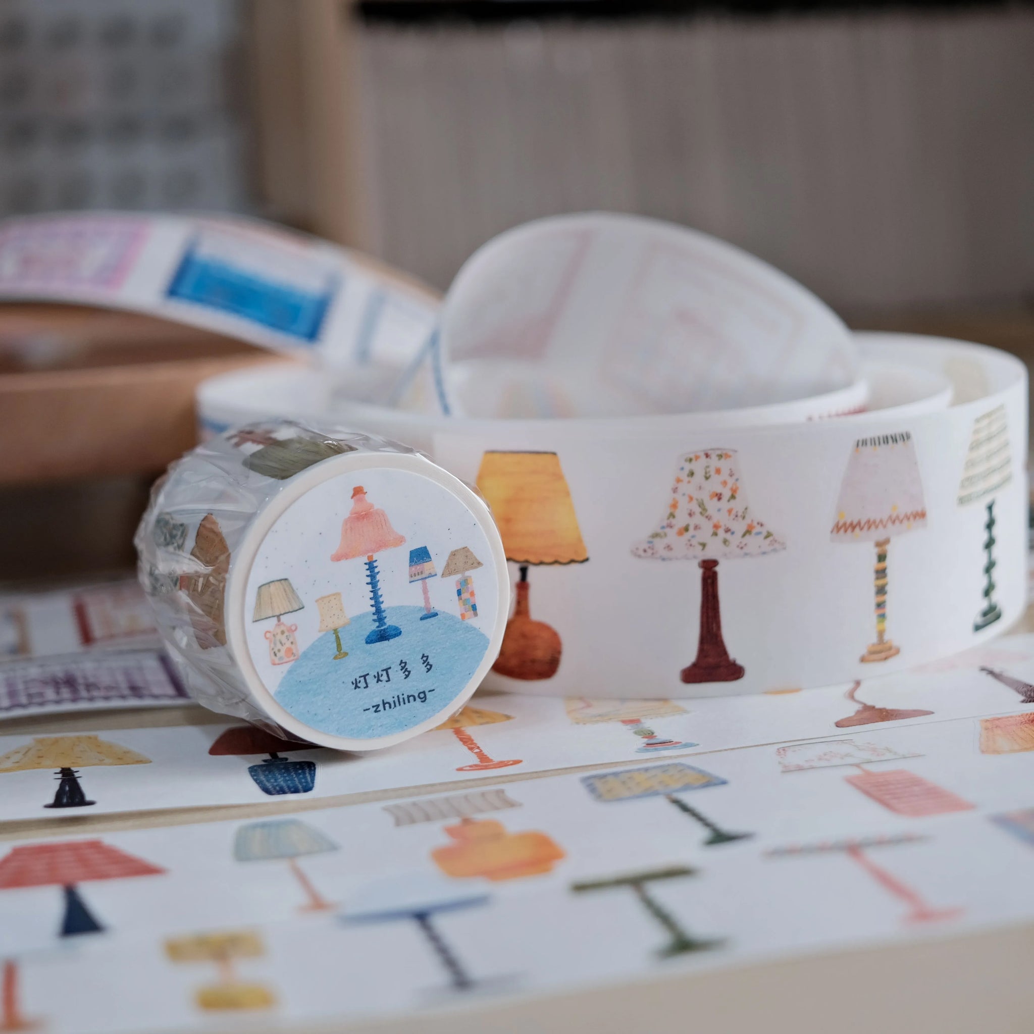 Zhiling Studio Washi Sticker Tape: Lots of Lamps