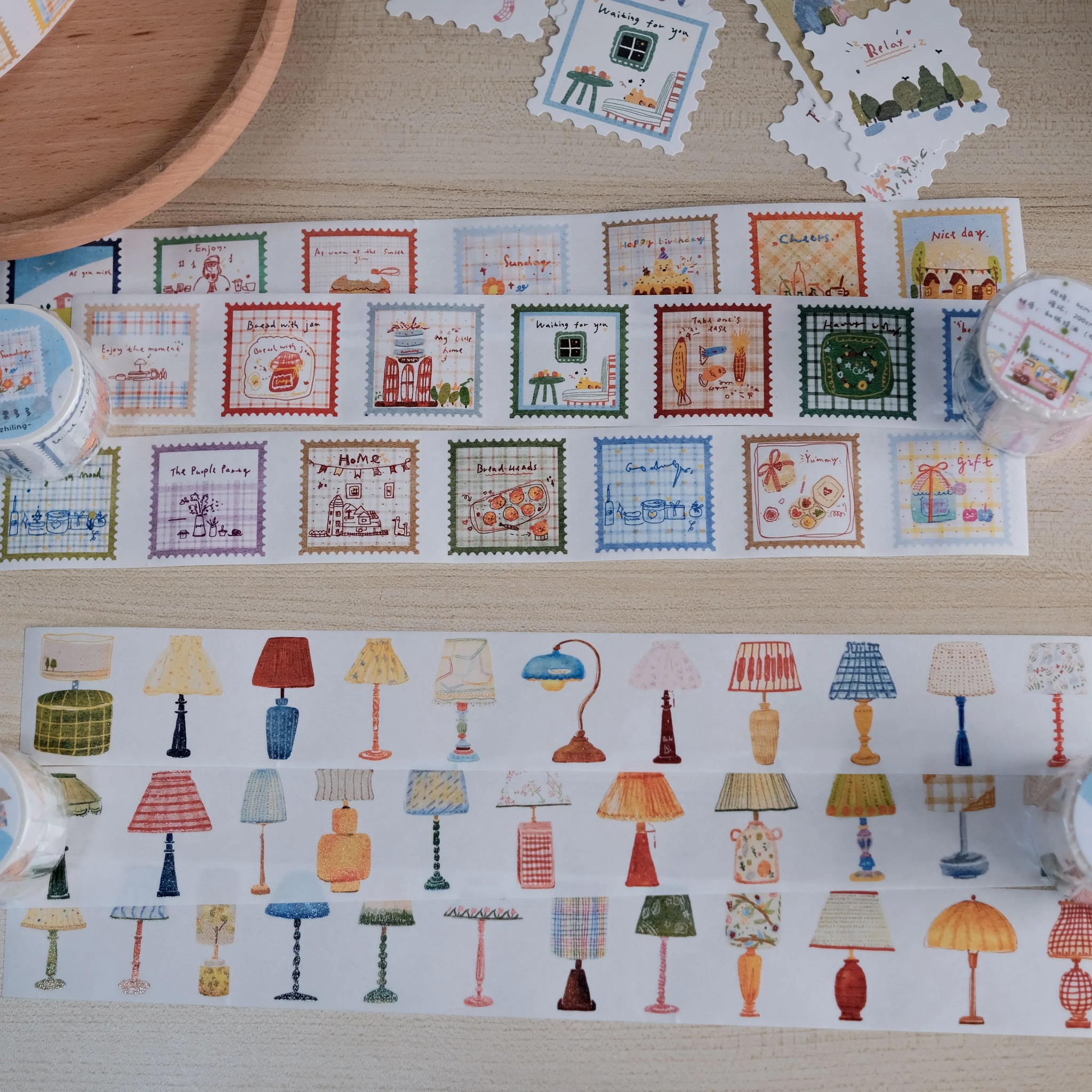 Zhiling Studio Washi Sticker Tape: Lots of Lamps