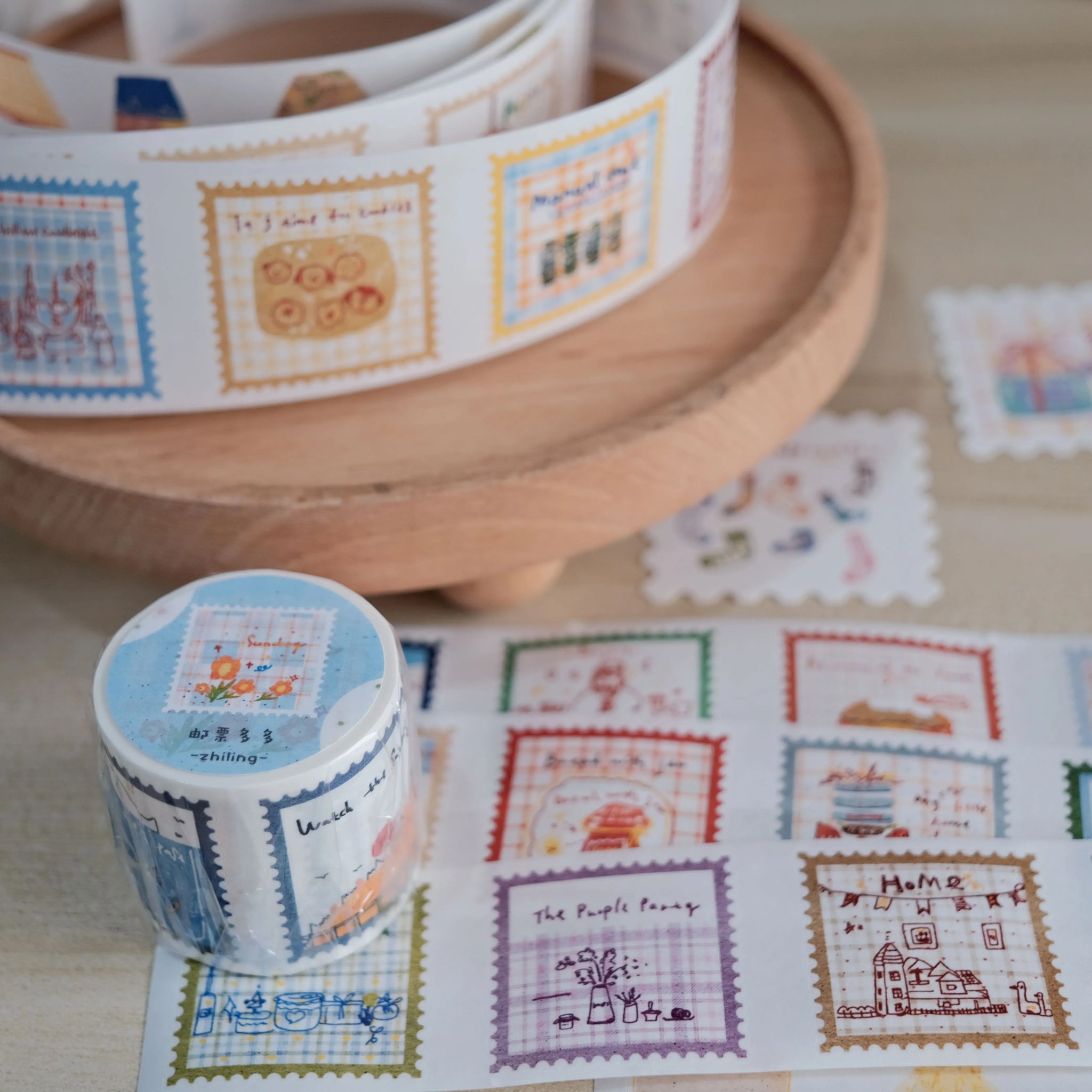 Zhiling Studio Washi Sticker Tape: Lots of Stamps