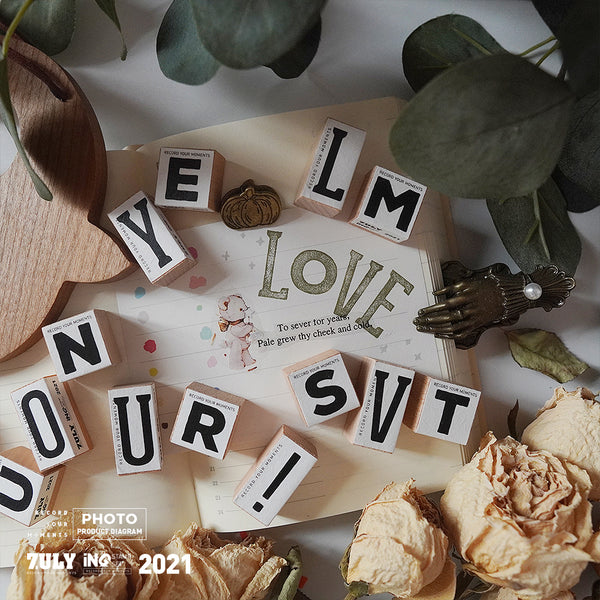 7ULY Rubber Stamp: Letters
